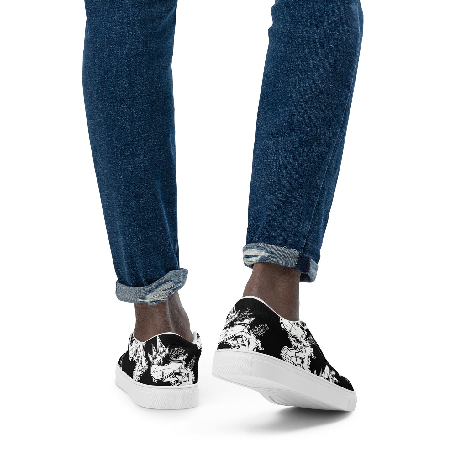 Men’s "Graffiti CK CO slip-on canvas shoes
