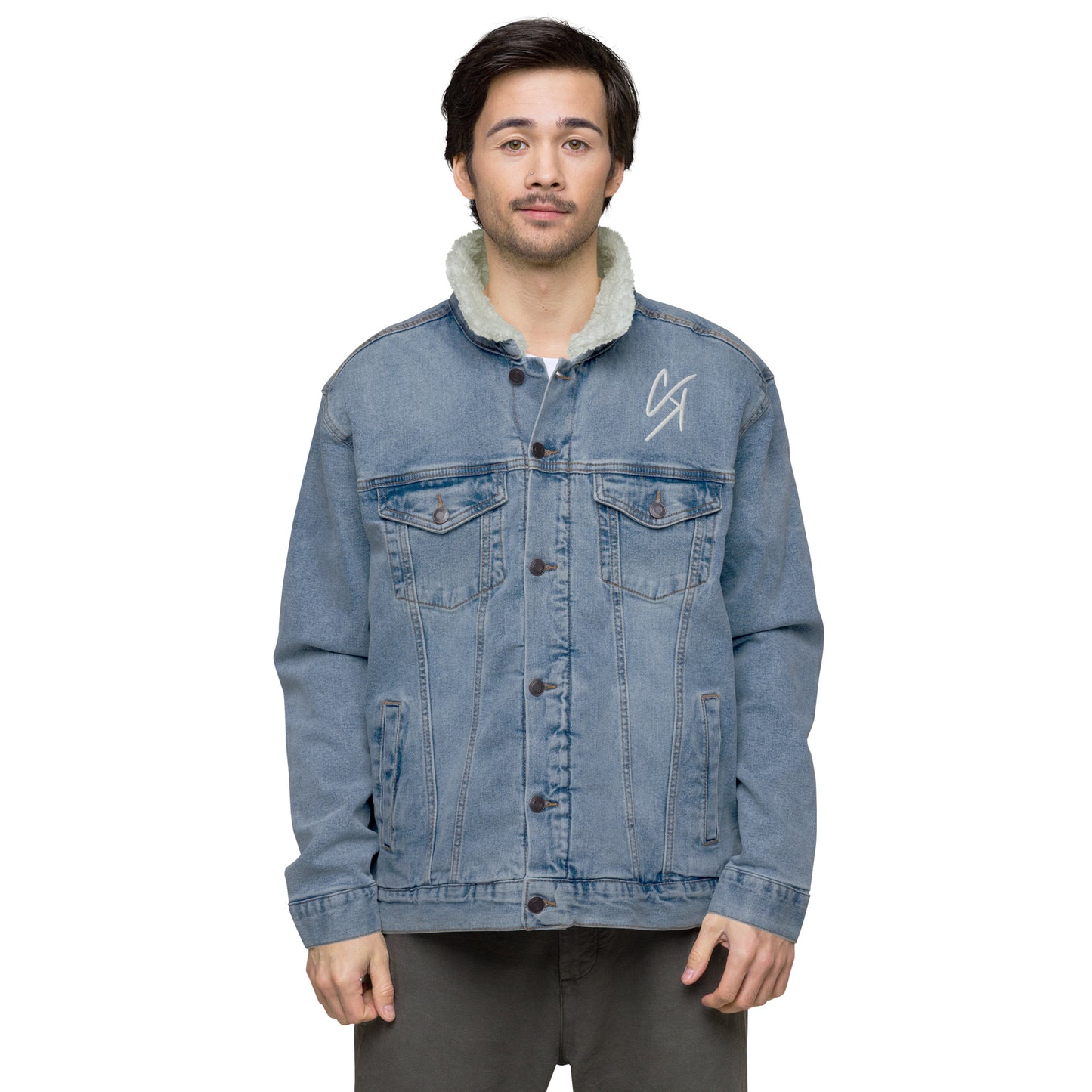 Concrete Kulture Company Unisex denim sherpa jacket