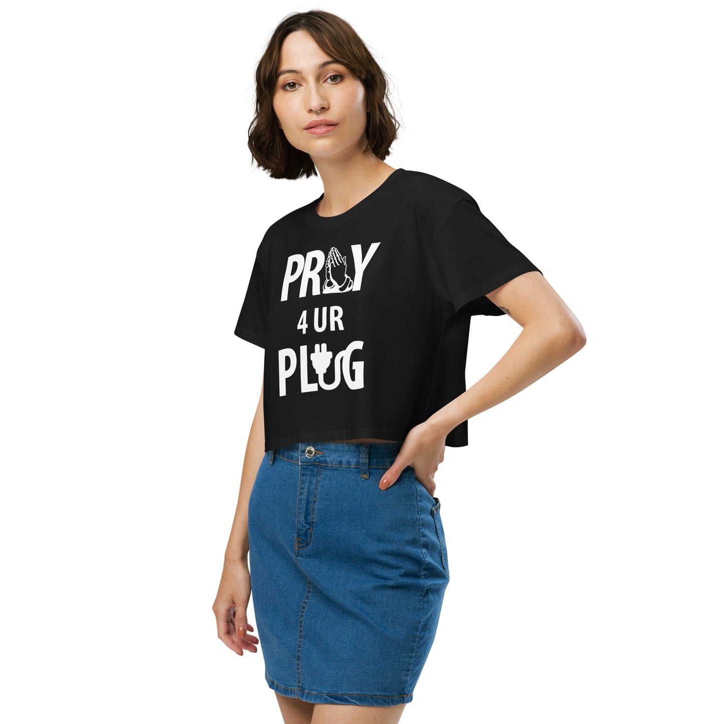 Women’s " Pray 4ur Plug" crop top