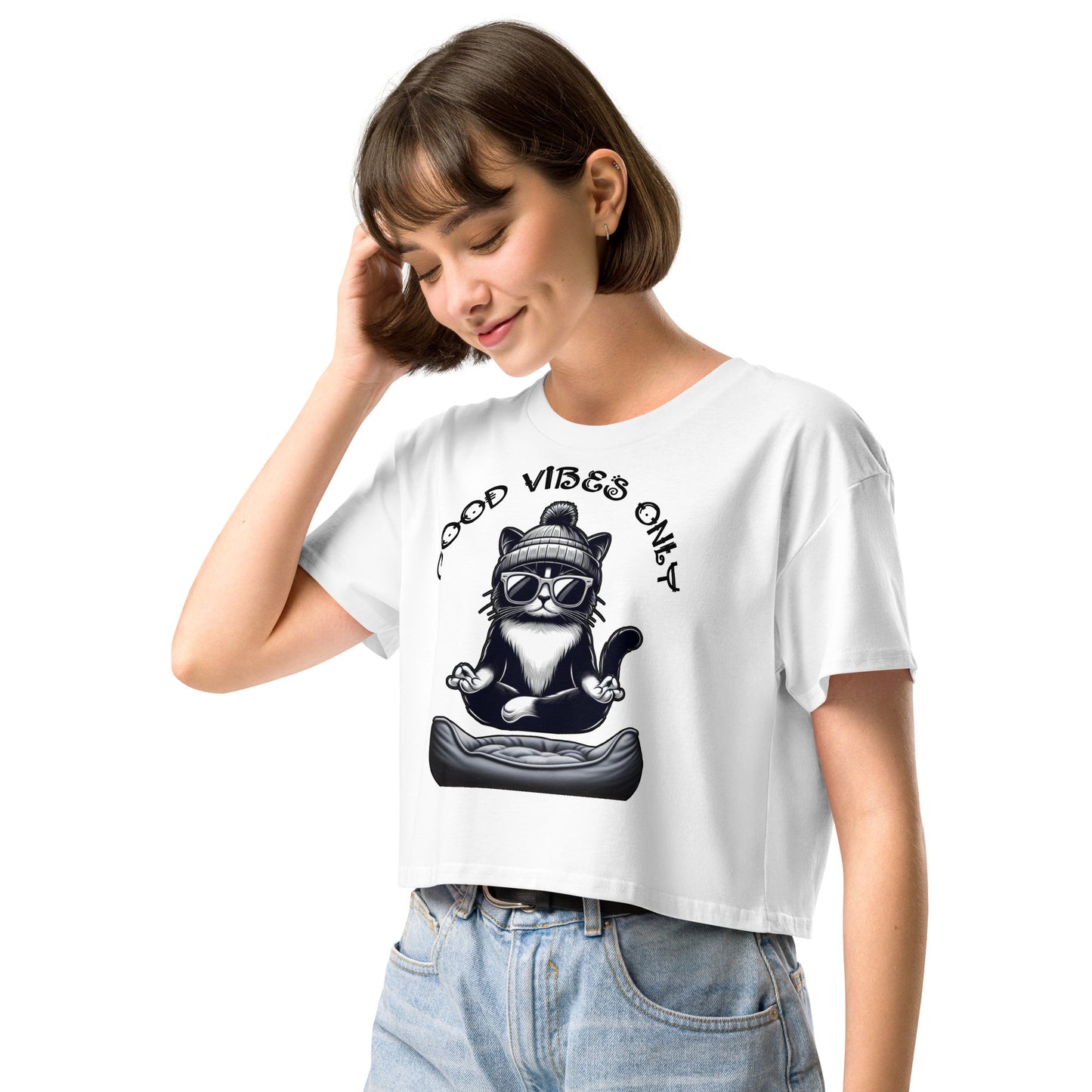 Women’s "Good Vibes Only" crop top