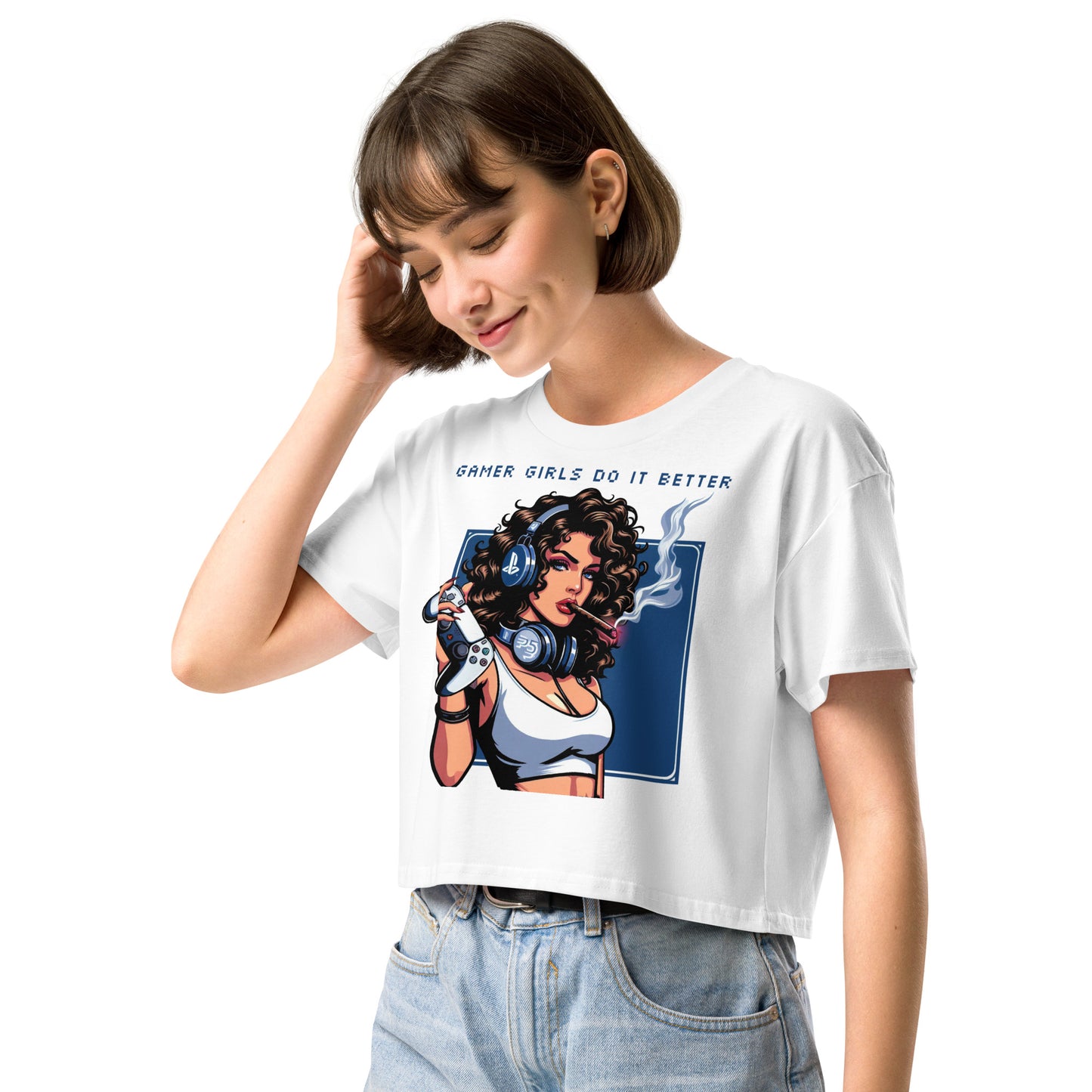 Women’s "Gamer Girls" crop top