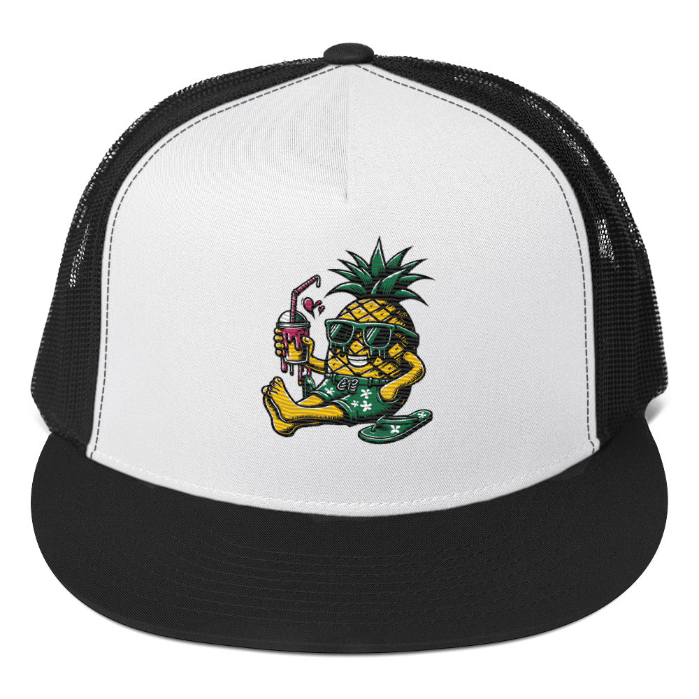 Pineapple Just Chillin Trucker Cap