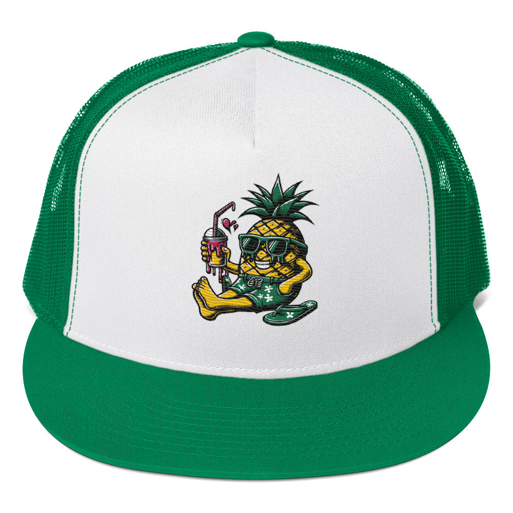 Pineapple Just Chillin Trucker Cap