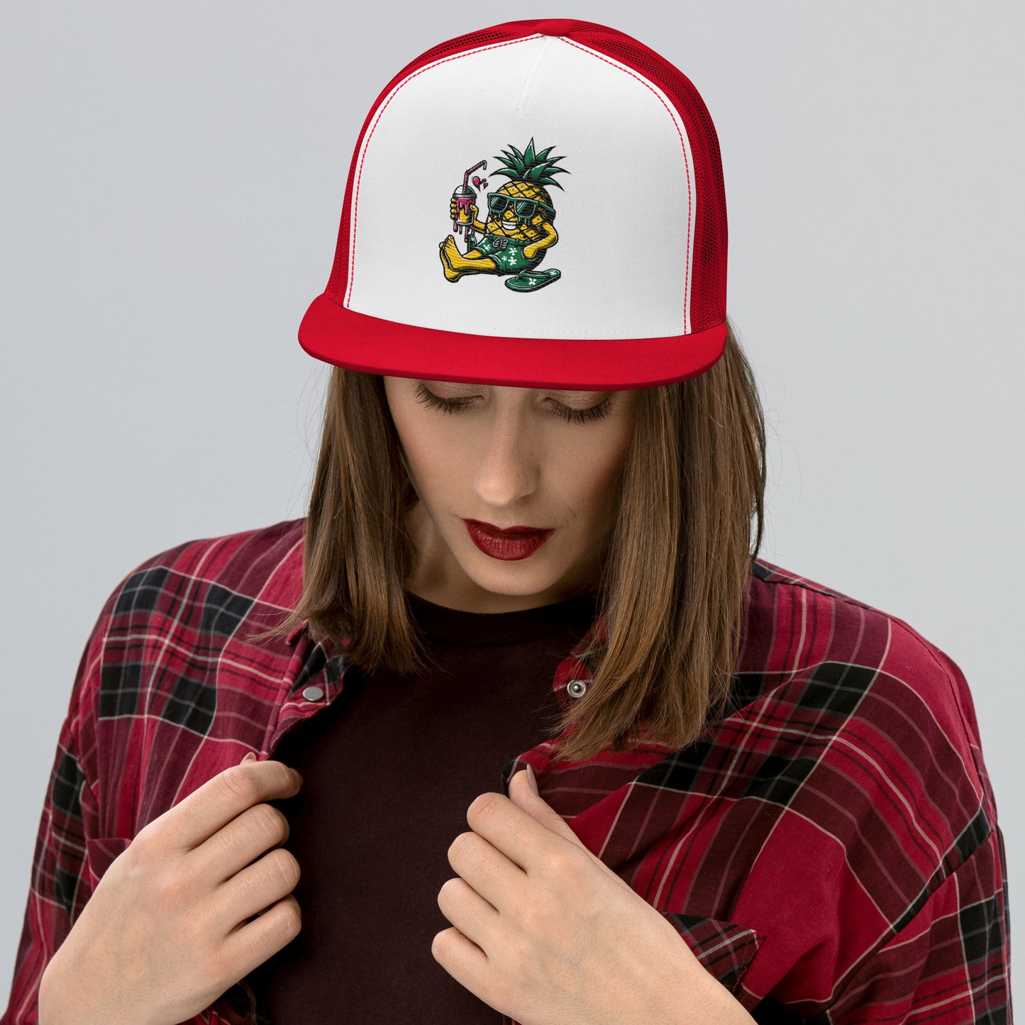 Pineapple Just Chillin Trucker Cap