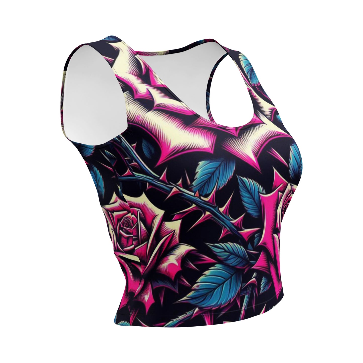 Concrete Kulture Co. "Roses" Crop Top