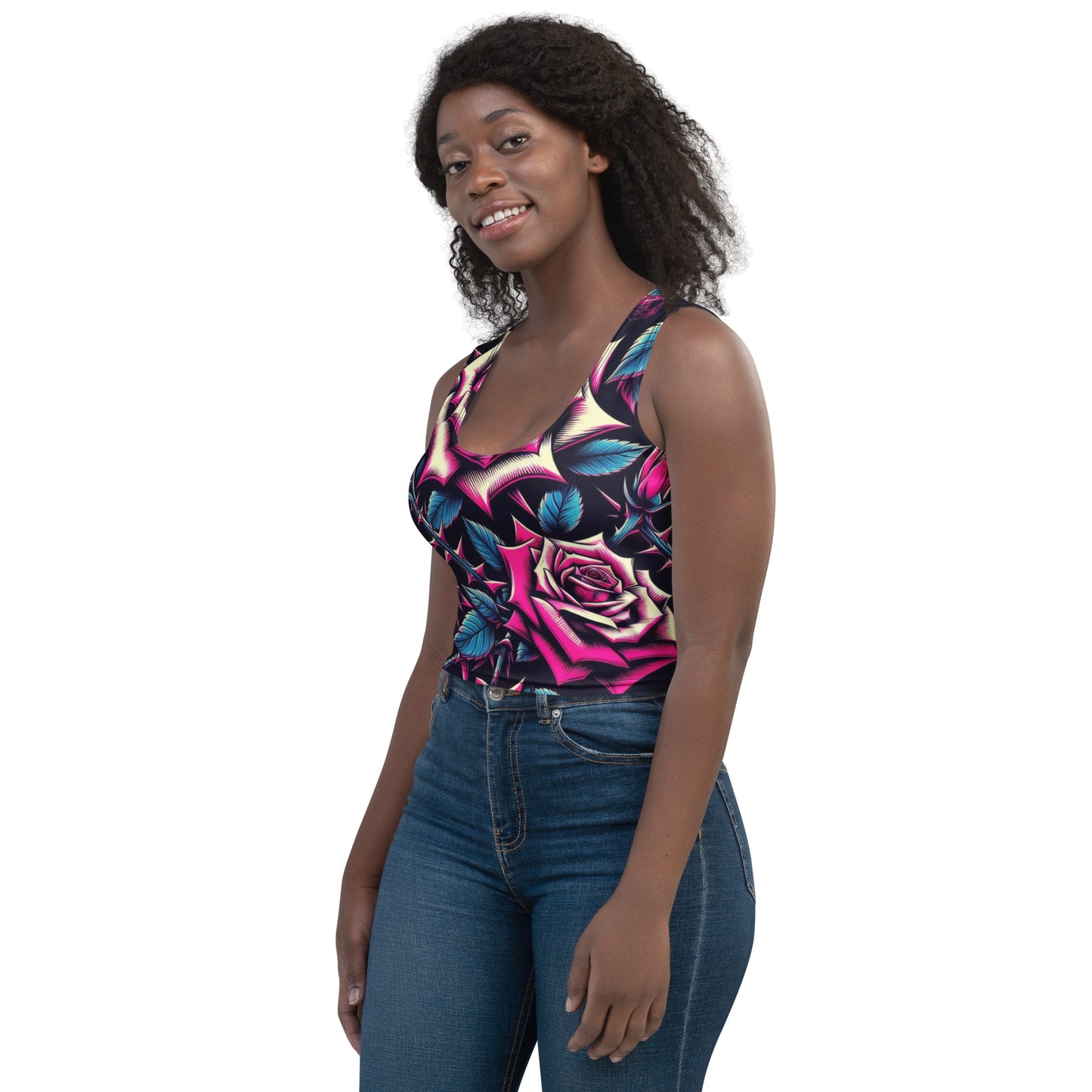 Concrete Kulture Co. "Roses" Crop Top