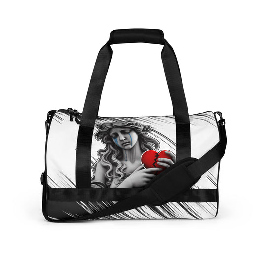 "Love Aint Perfect" All-over print gym bag