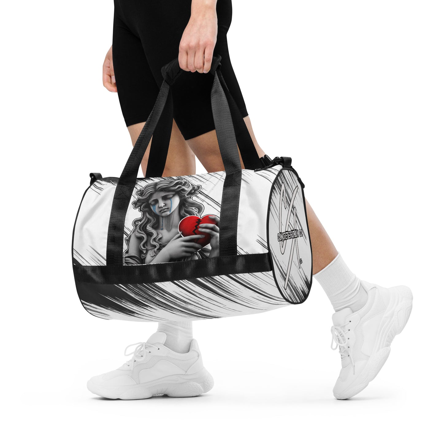 "Love Aint Perfect" All-over print gym bag