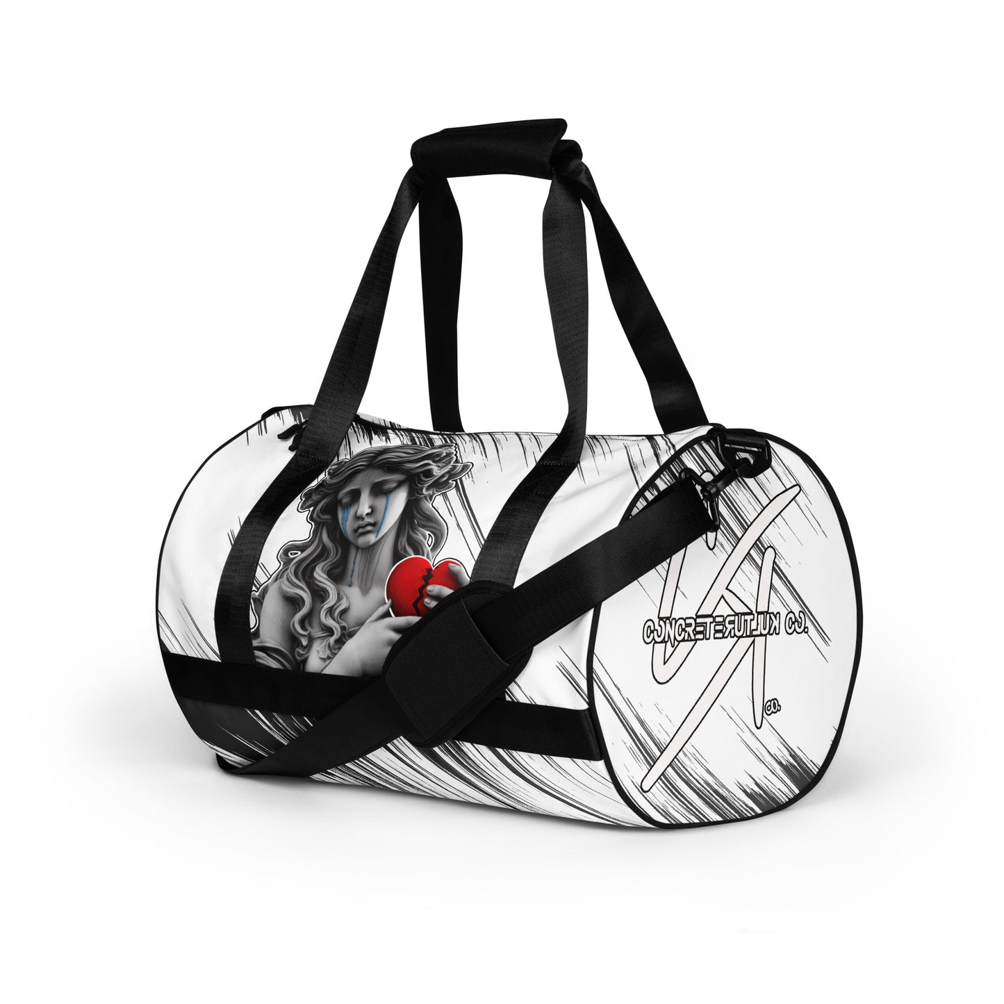 "Love Aint Perfect" All-over print gym bag