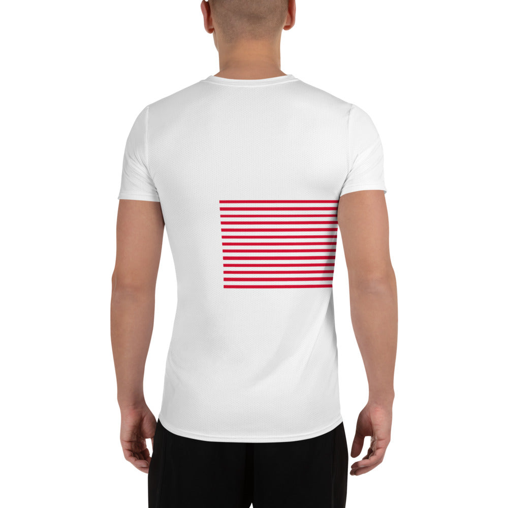 Concrete Kulture Company "Red Stripes" Men's Athletic T-shirt