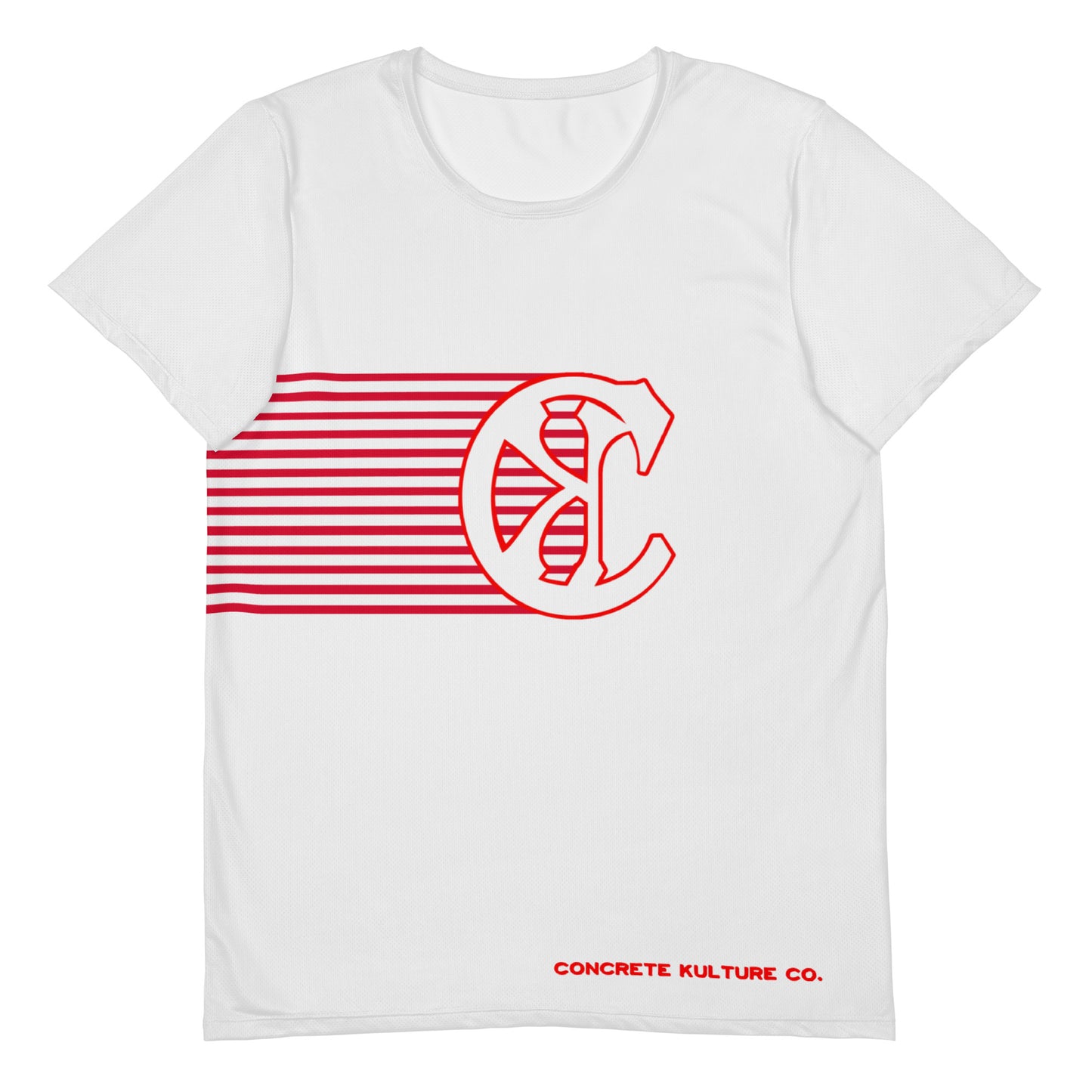 Concrete Kulture Company "Red Stripes" Men's Athletic T-shirt