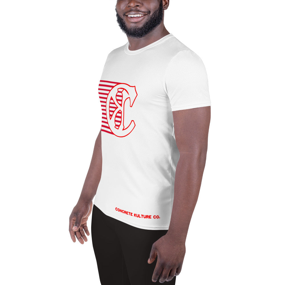 Concrete Kulture Company "Red Stripes" Men's Athletic T-shirt