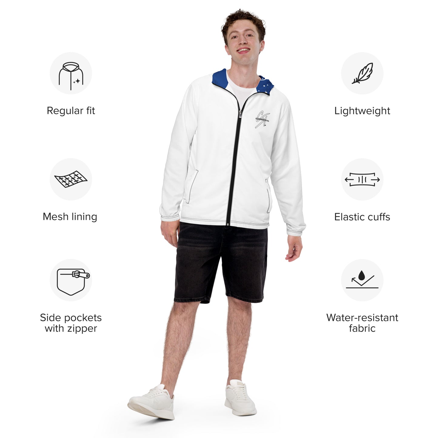 Concrete Kulture Co. Men’s "The adventures of Zaztronaut" windbreaker