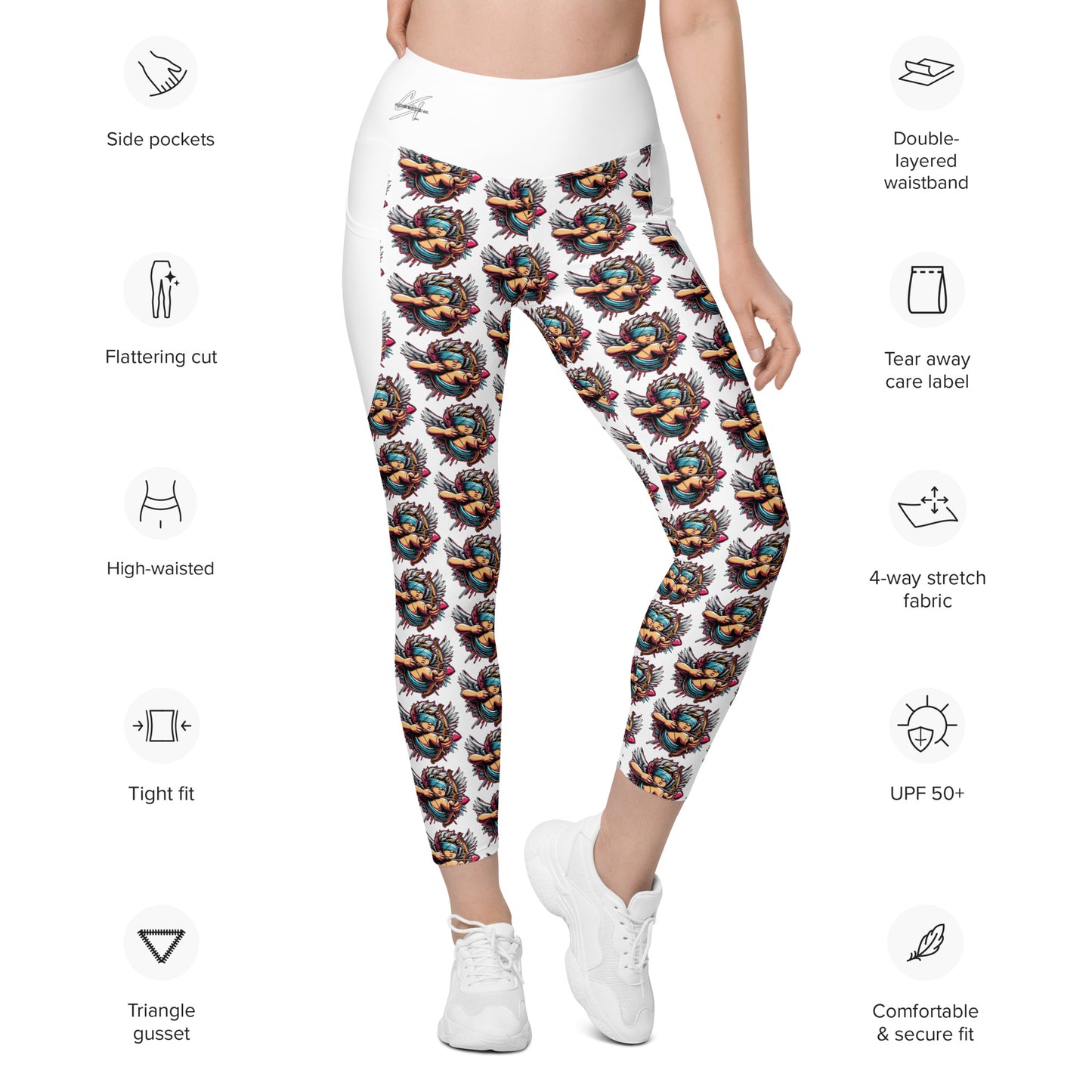 Concrete Kulture Company - "Blinded Cupid - Love Ain't Perfect" Leggings with pockets