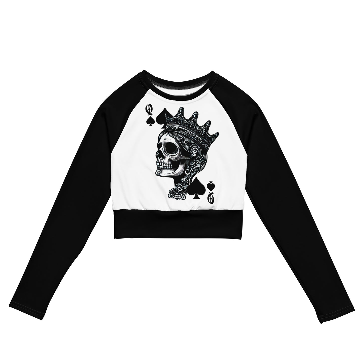 CK Co - "Skull Queen" Recycled long-sleeve crop top