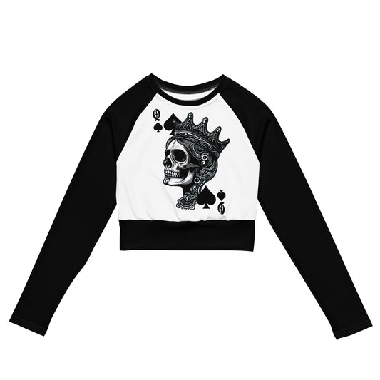 CK Co - "Skull Queen" Recycled long-sleeve crop top