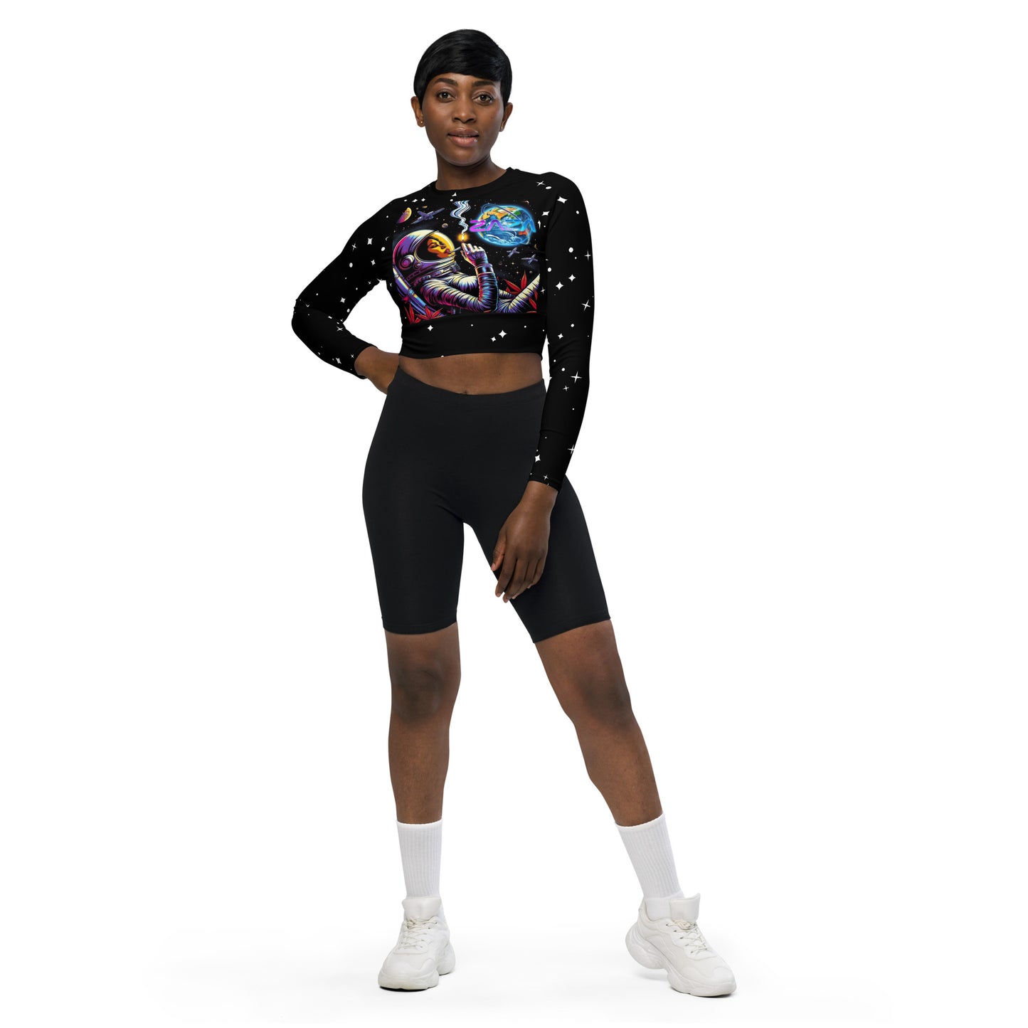 Womens "Zaza" long-sleeve crop top