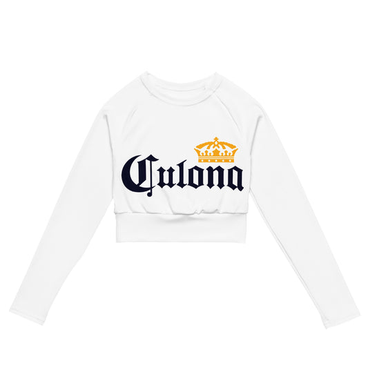 CKco- "Culona" Recycled long-sleeve crop top