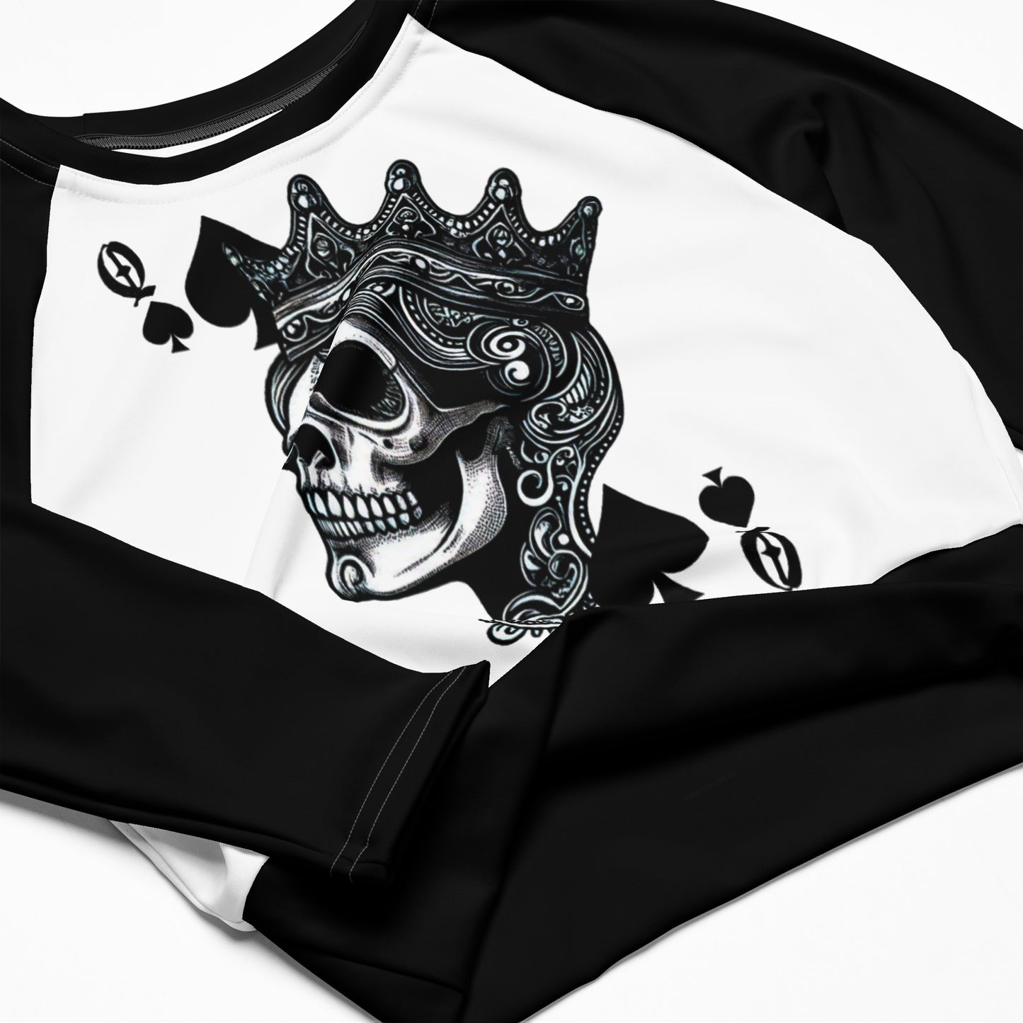 CK Co - "Skull Queen" Recycled long-sleeve crop top