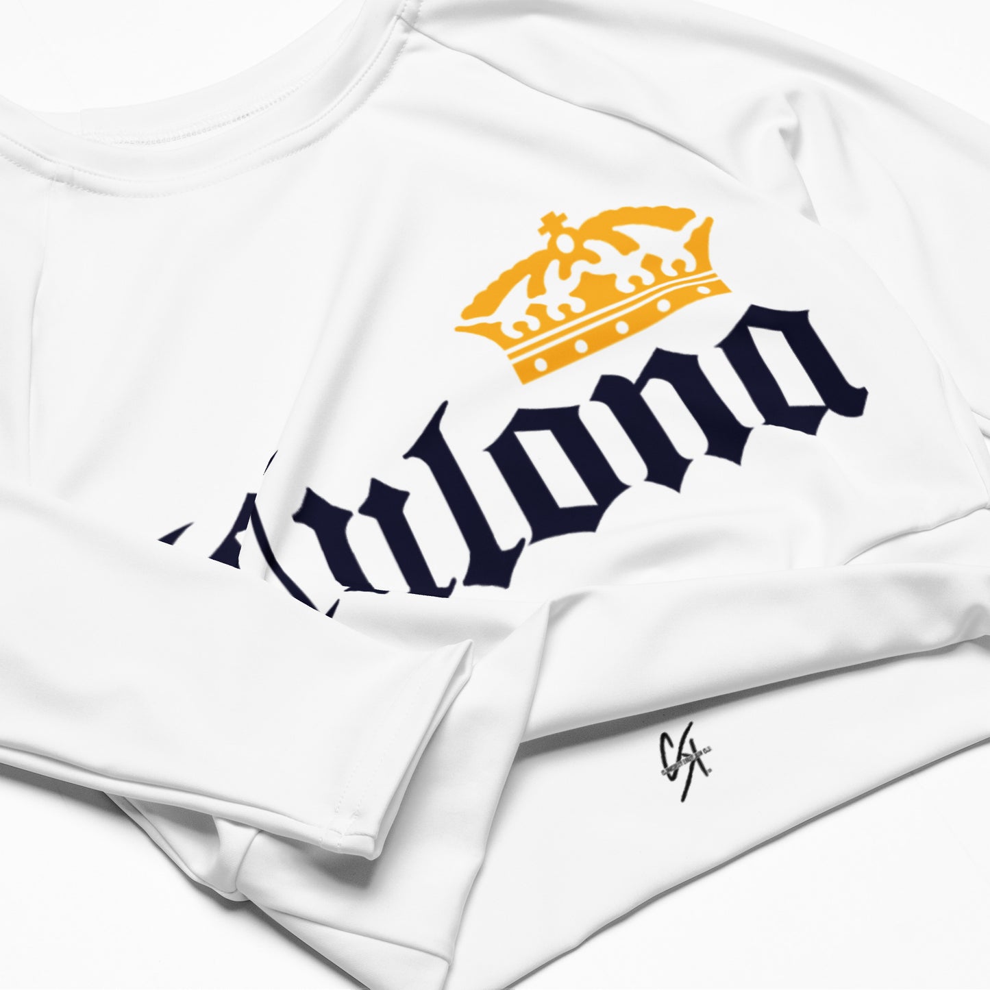 CKco- "Culona" Recycled long-sleeve crop top