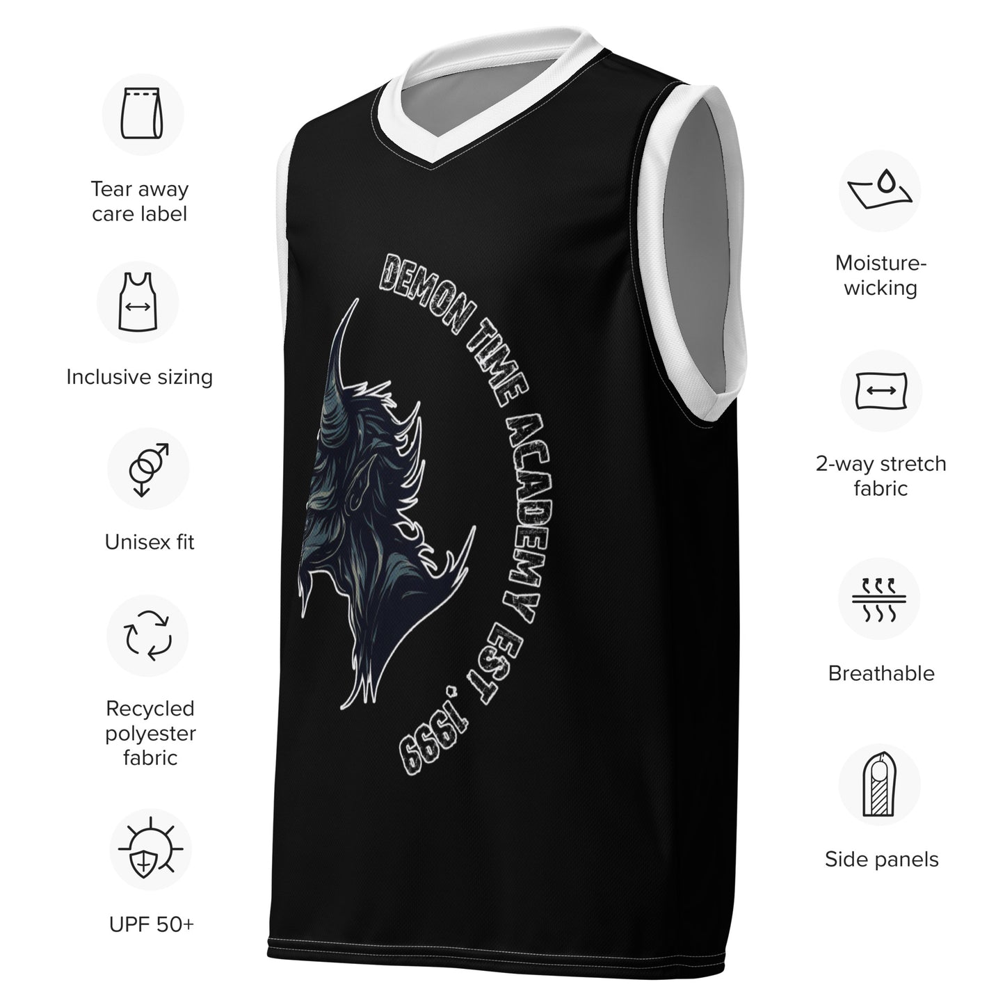 CKco - "Demon Time" Recycled unisex basketball jersey