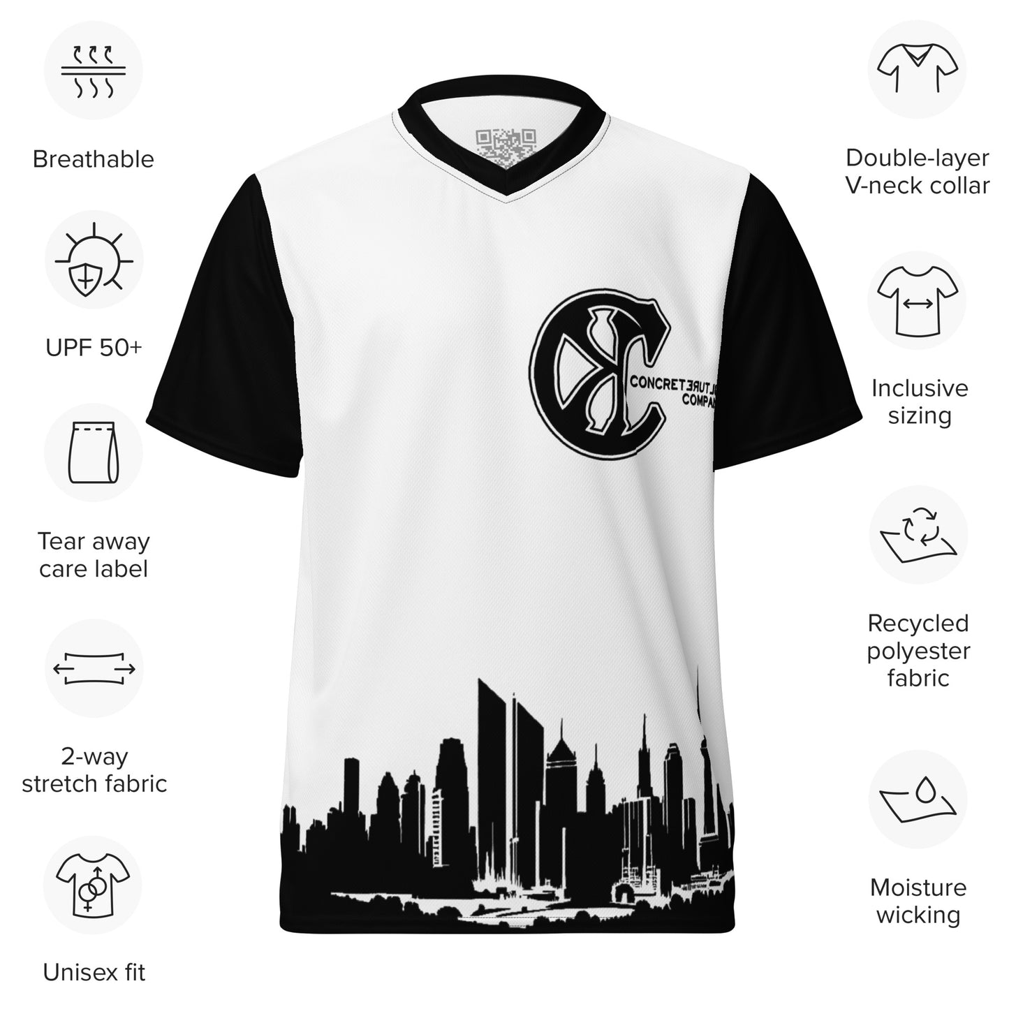 Concrete Kulture Co. Recycled unisex sports jersey