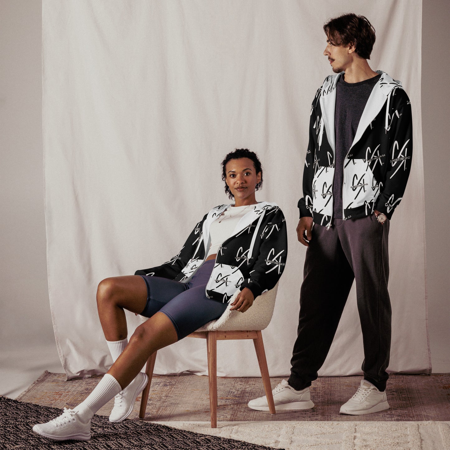 CK CO Unisex zip hoodie