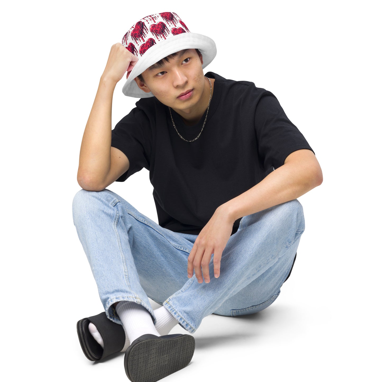 CkCo " Heart Melt" Reversible bucket hat