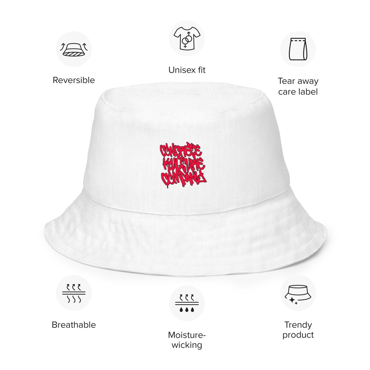 CkCo " Heart Melt" Reversible bucket hat