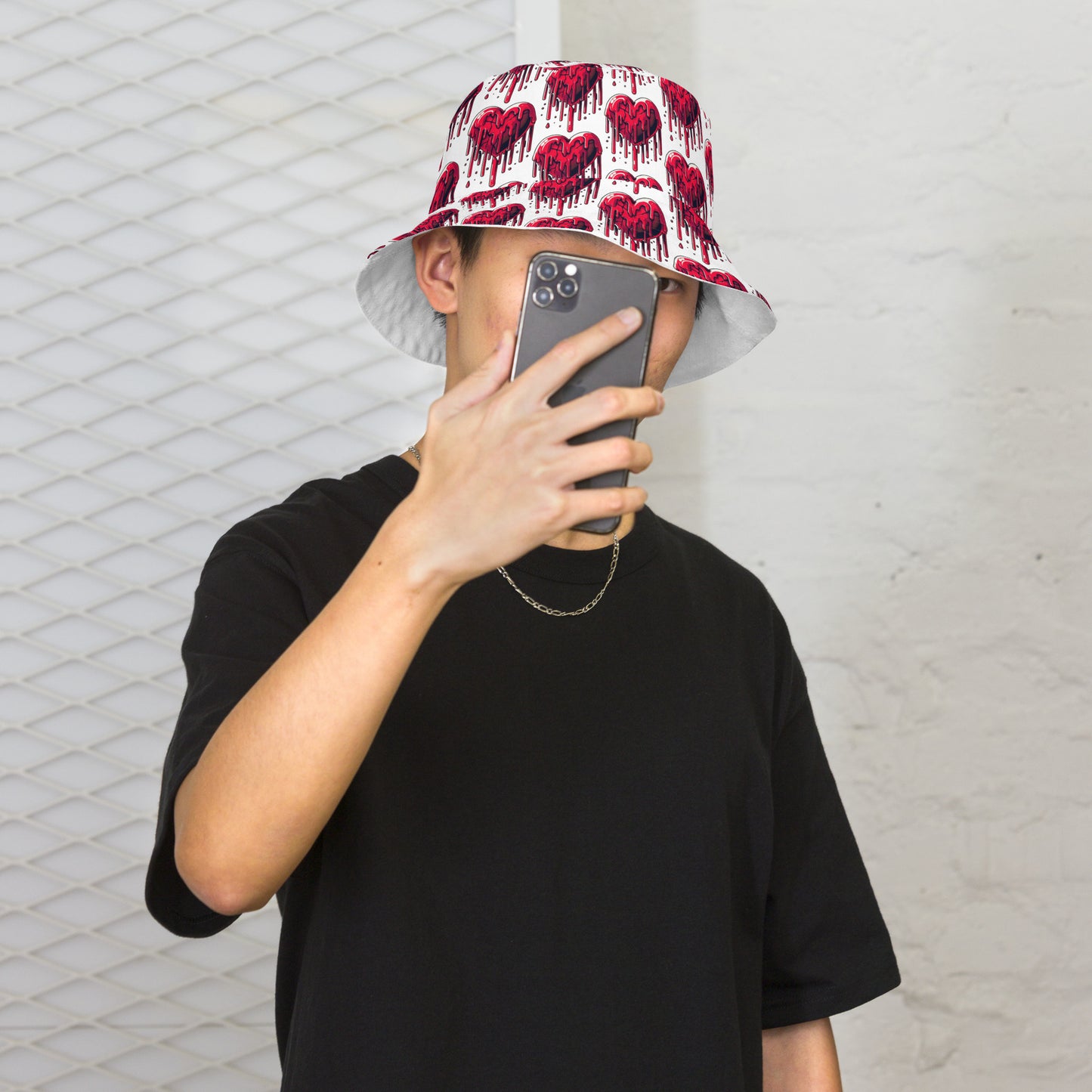 CkCo " Heart Melt" Reversible bucket hat