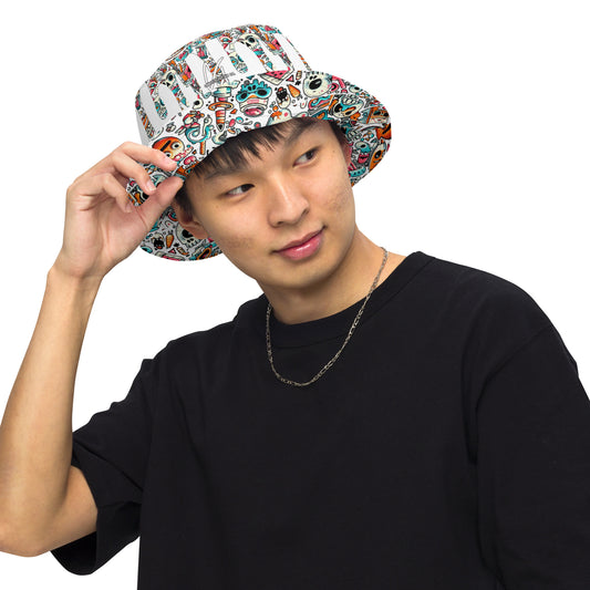 Concrete Kulture Co- "The Drip" Reversible bucket hat