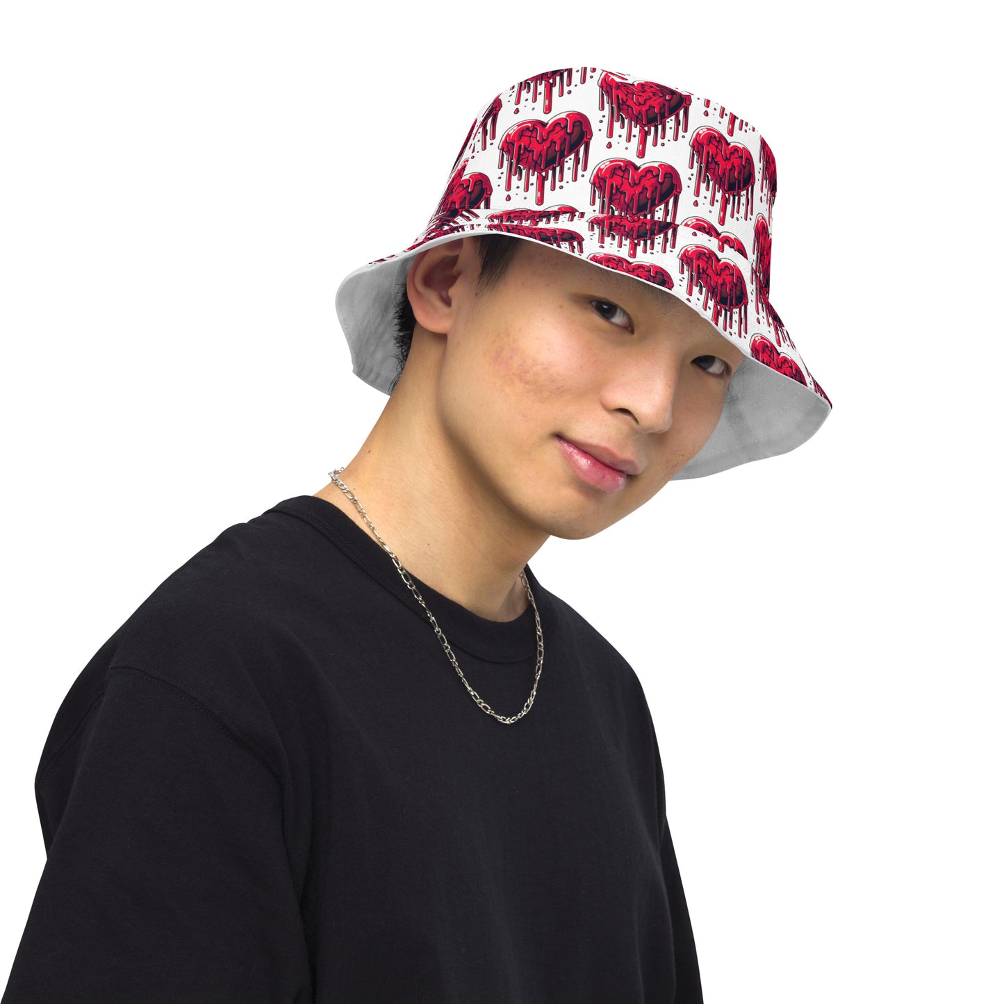 CkCo " Heart Melt" Reversible bucket hat