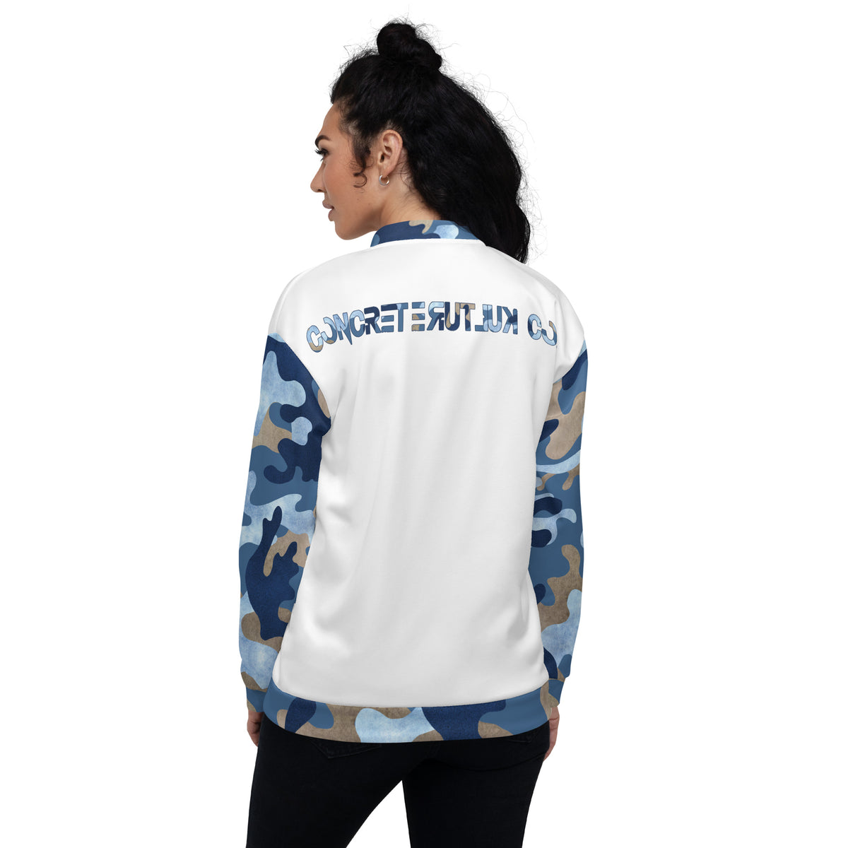 CK Co Blue Camo Bomber Jacket