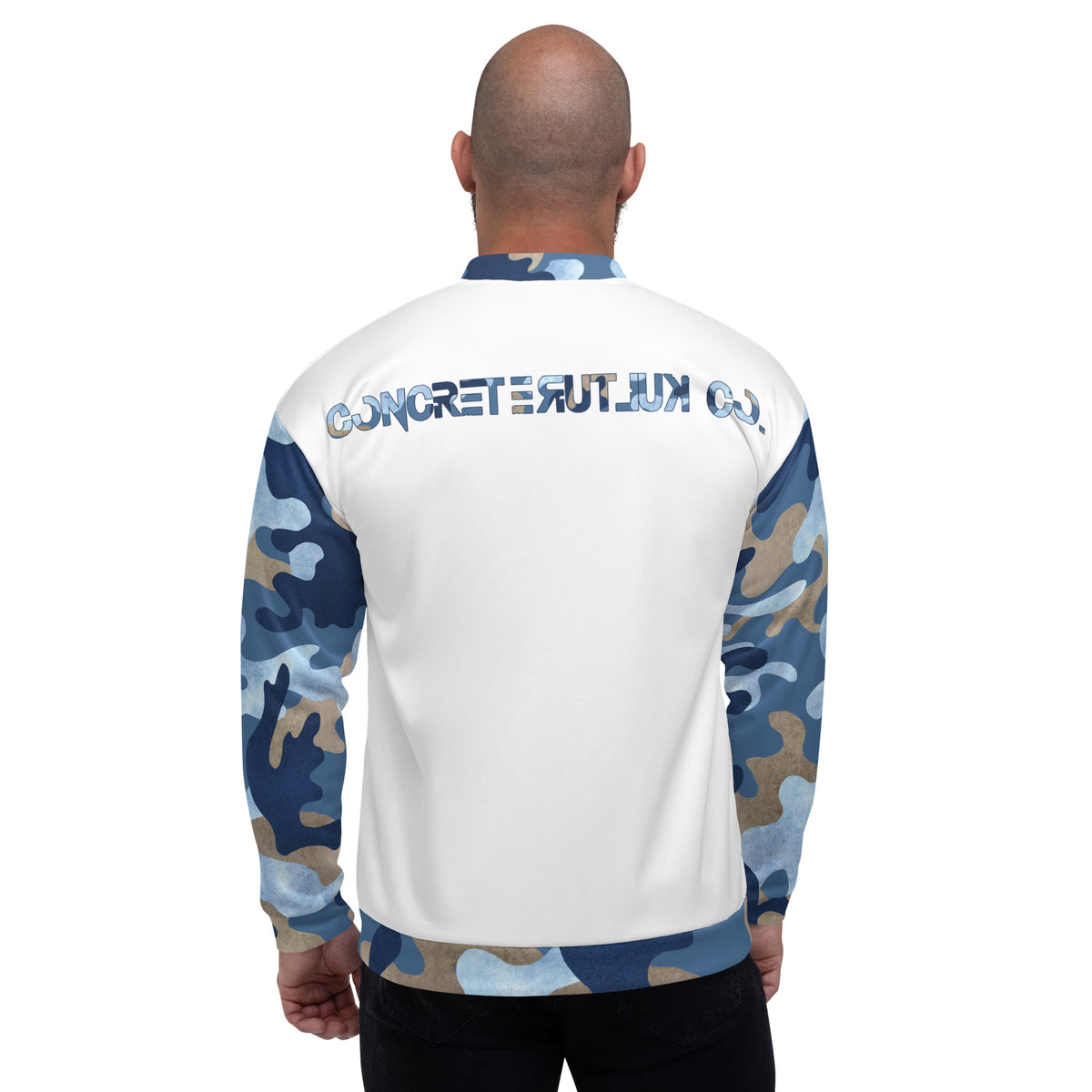 CK Co Blue Camo Bomber Jacket