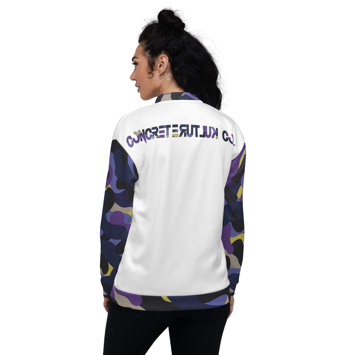 CK Co Purple Camo Unisex Bomber Jacket