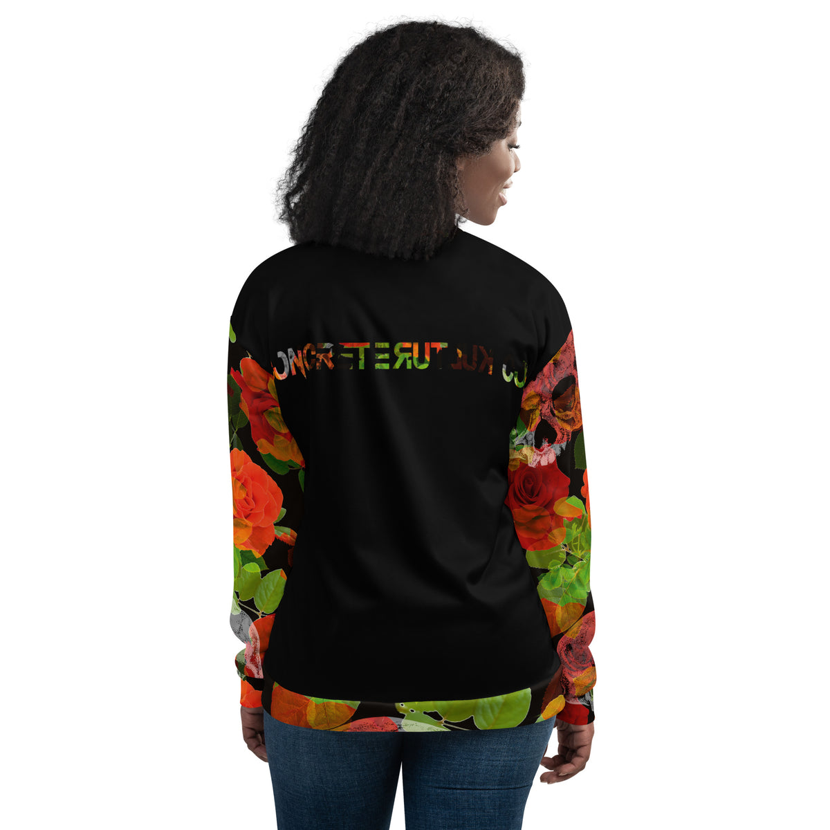 Concrete Kulture Co. "Skull Flowers" Unisex Bomber Jacket