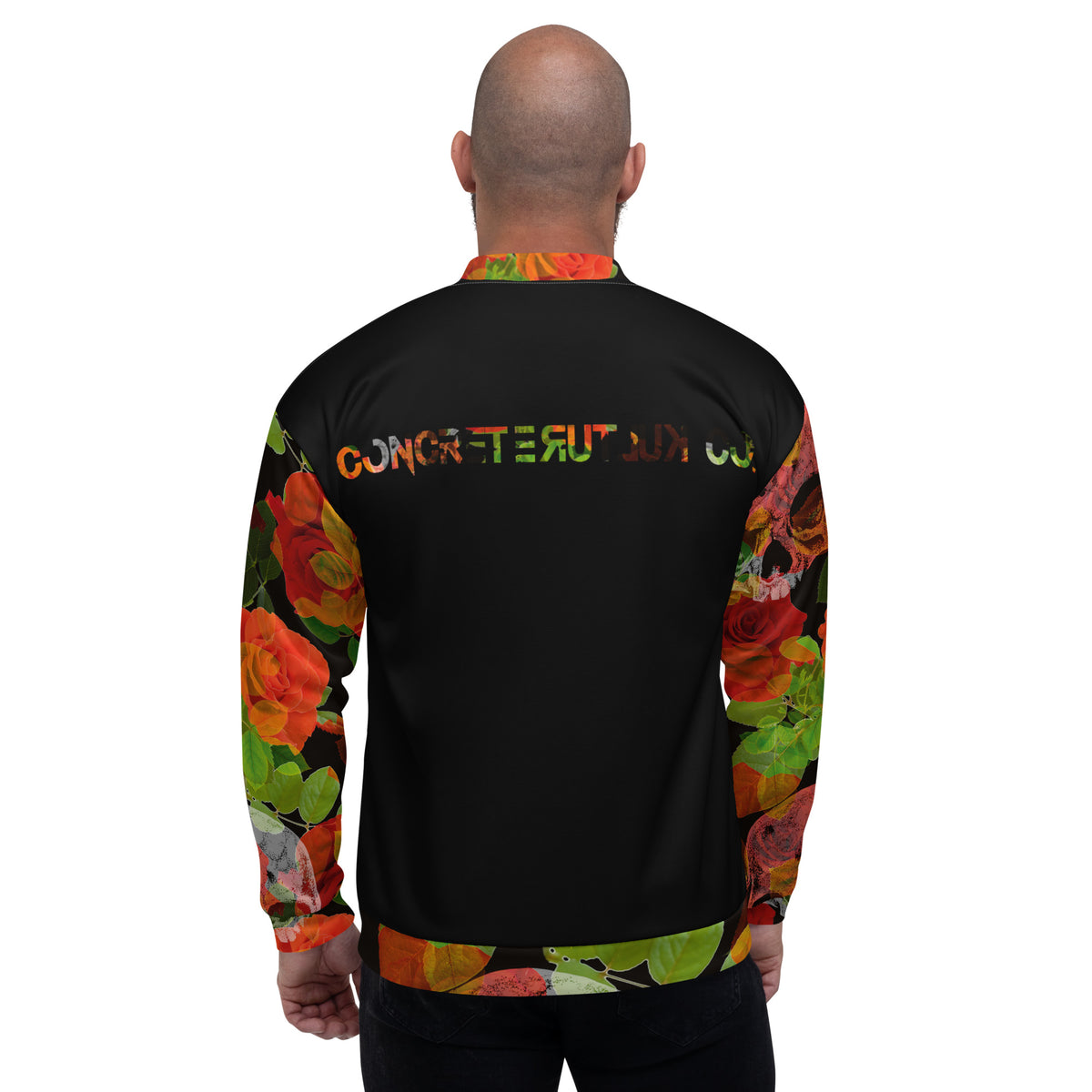 Concrete Kulture Co. "Skull Flowers" Unisex Bomber Jacket