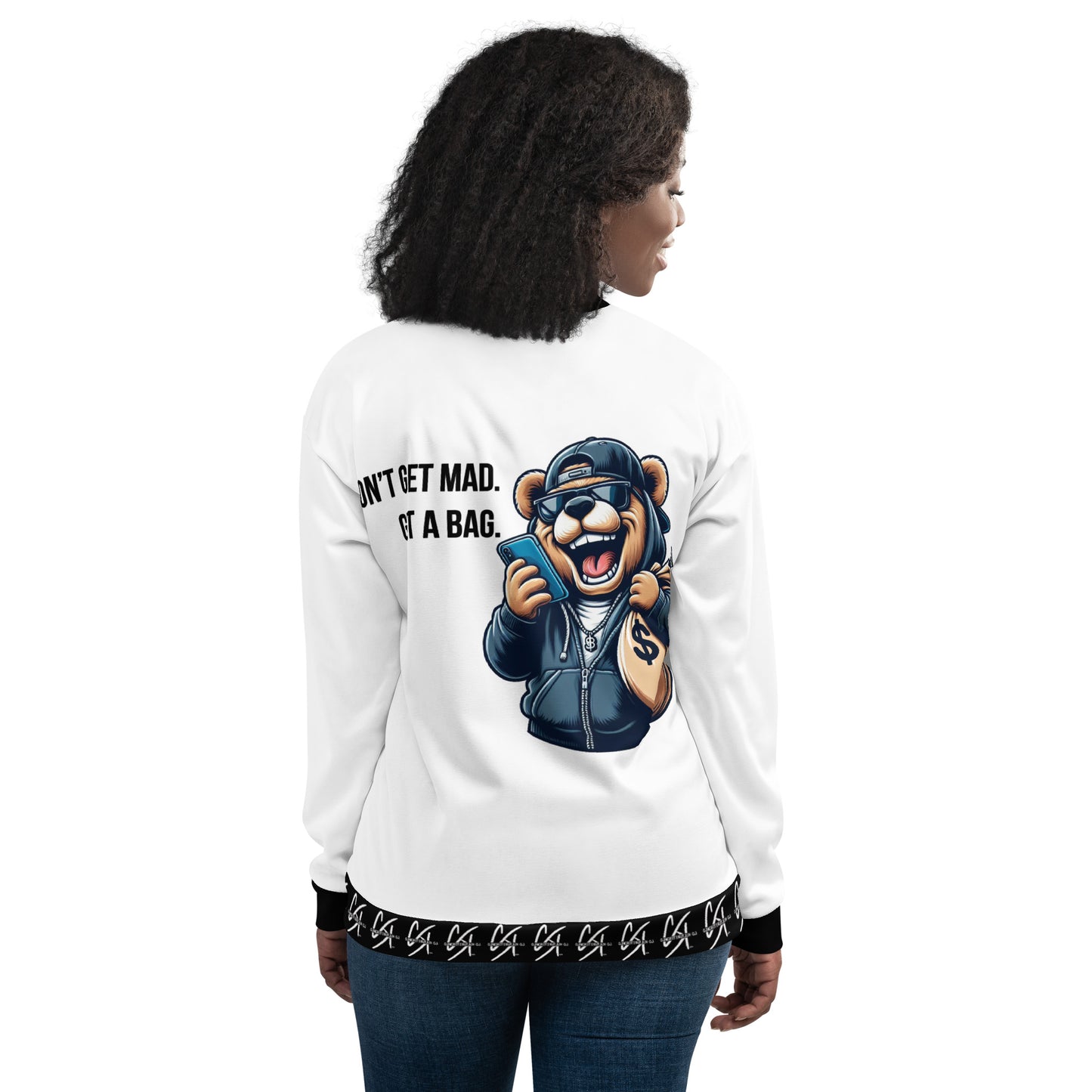 Concrete Kulture Company " Dont get mad- get a bag" Unisex Bomber Jacket