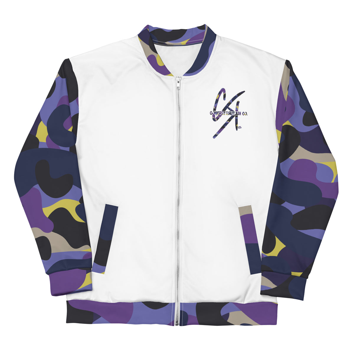 CK Co Purple Camo Unisex Bomber Jacket