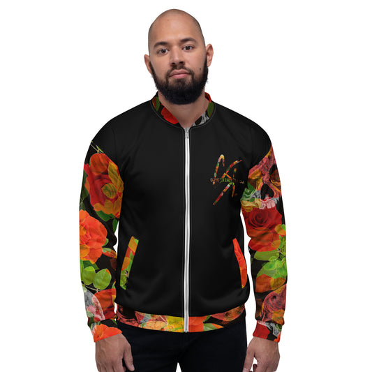 Concrete Kulture Co. "Skull Flowers" Unisex Bomber Jacket