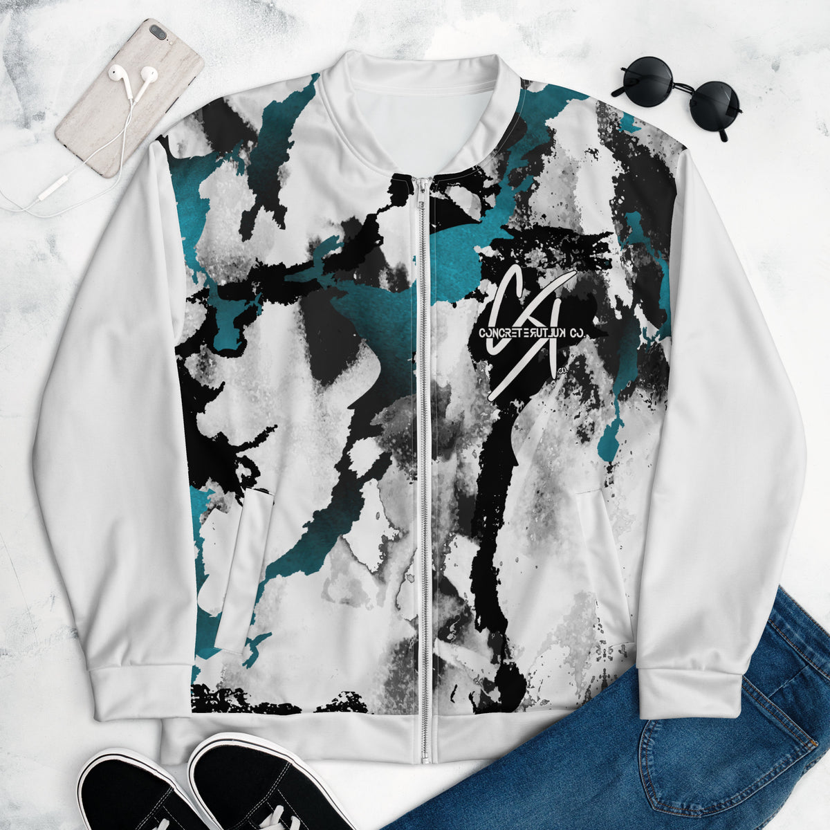 Concrete Kulture Co "Splatter Drip"  Bomber Jacket