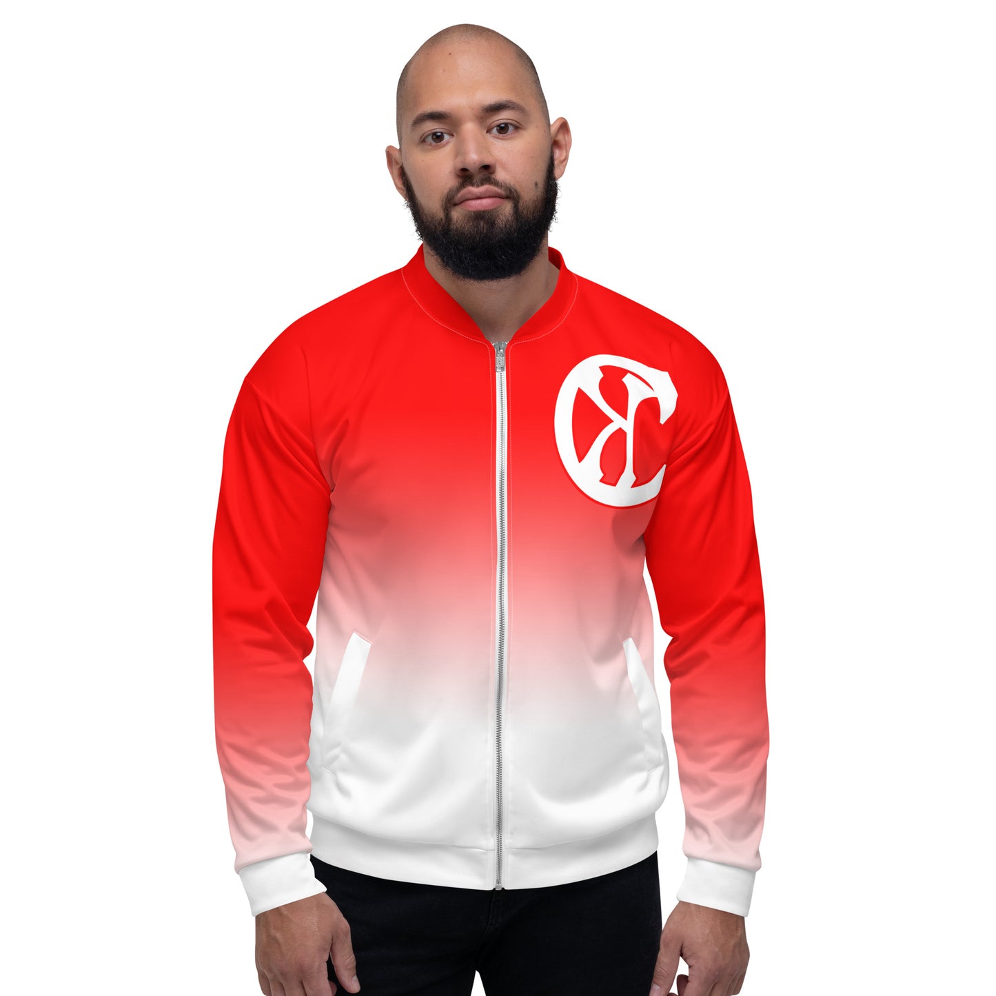 Concrete Kulture Company 'Red Fade" Unisex Bomber Jacket