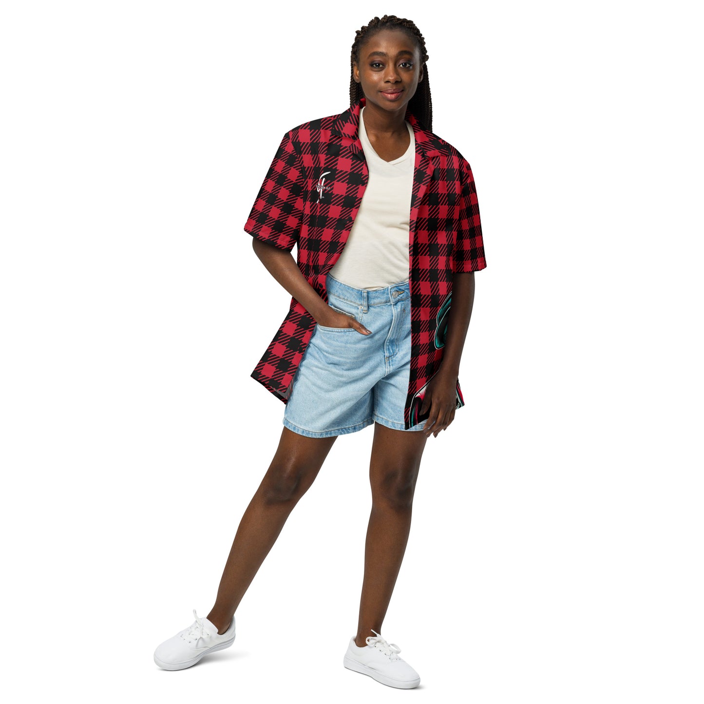 Concrete Kulture Co "Smokin Skull" button down