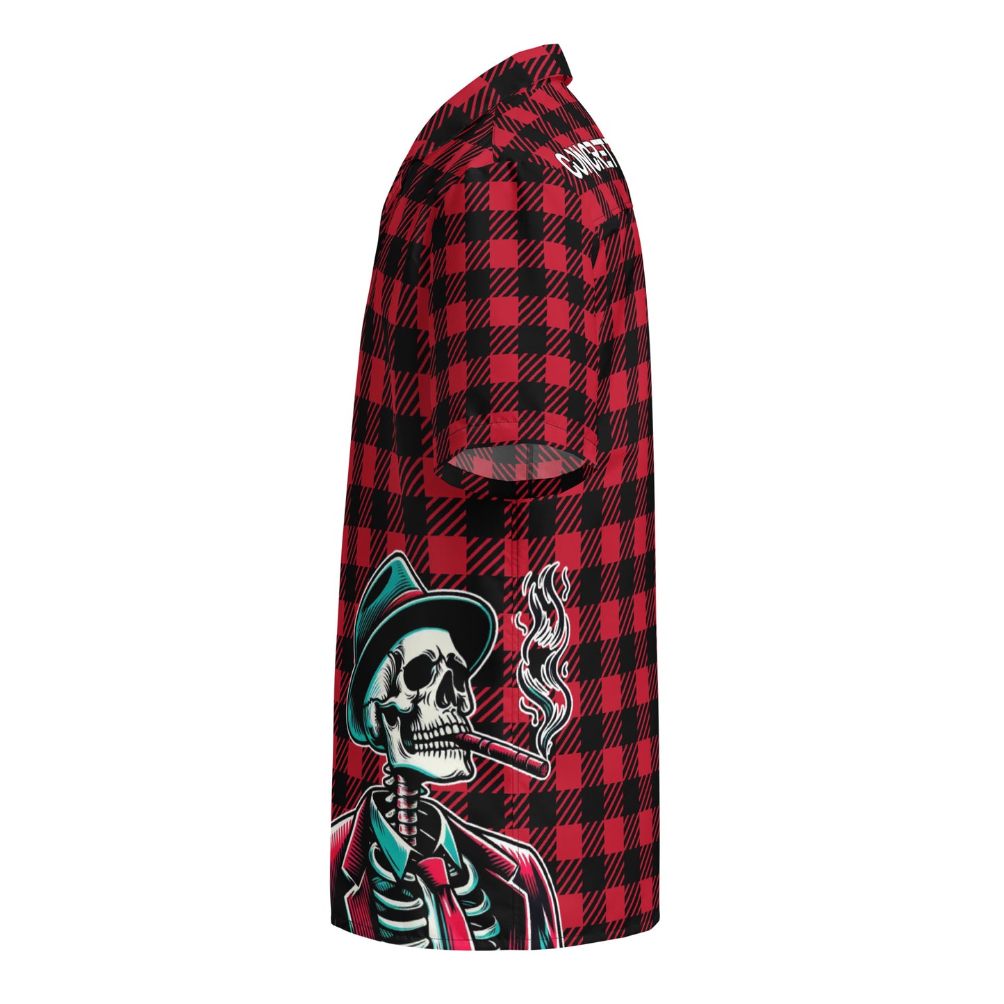 Concrete Kulture Co "Smokin Skull" button down