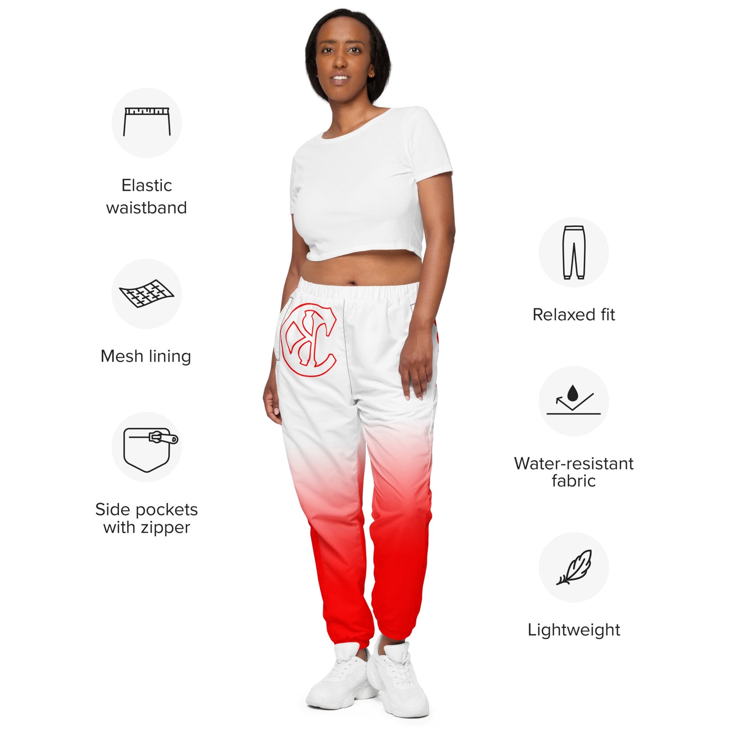 Concrete Kulture Company " Red Faded" Unisex track pants