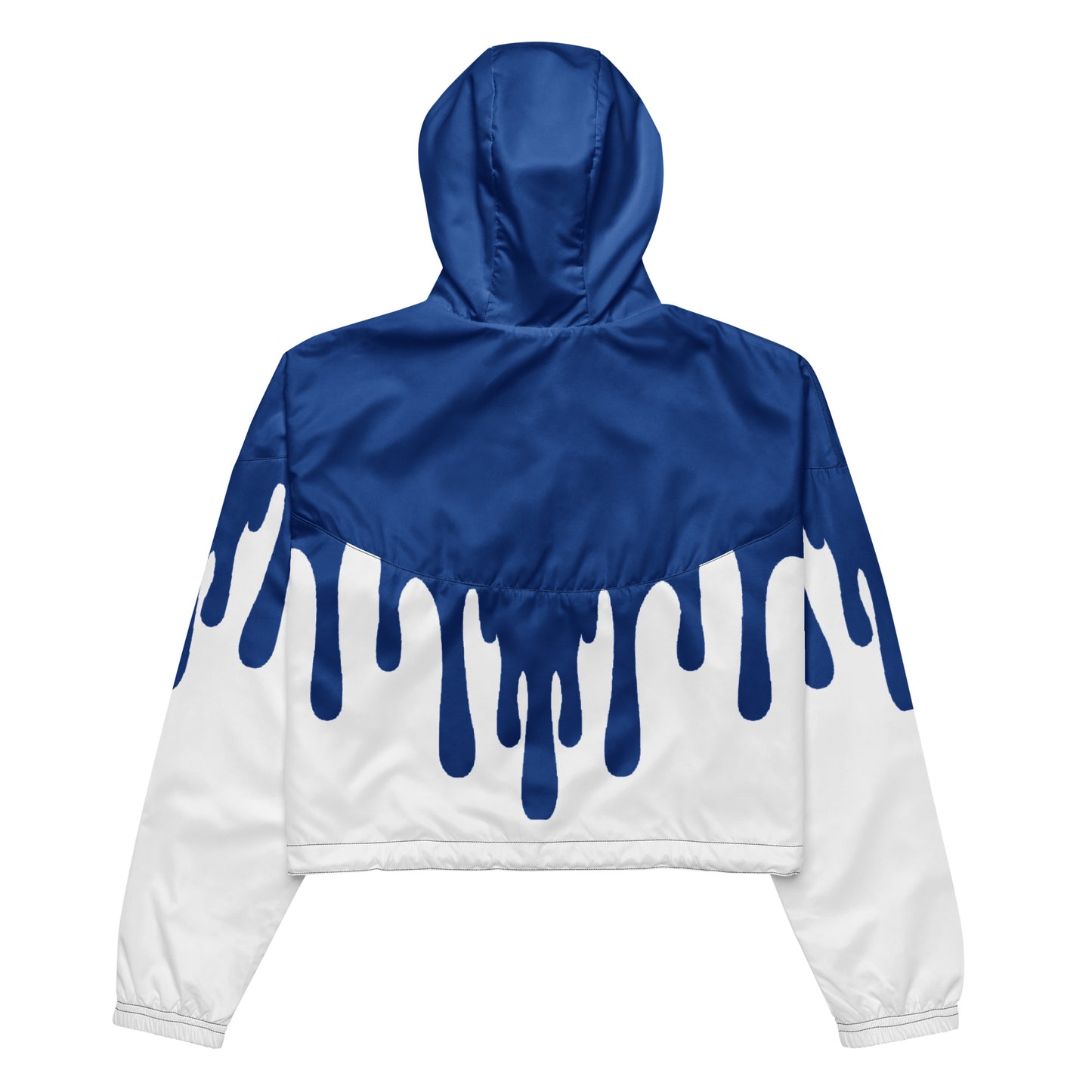 Concrete Kulture Co. Women’s "Blu Dripp" cropped windbreaker