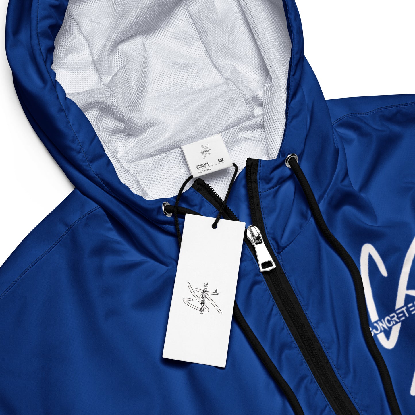 Concrete Kulture Co. Women’s "Blu Dripp" cropped windbreaker