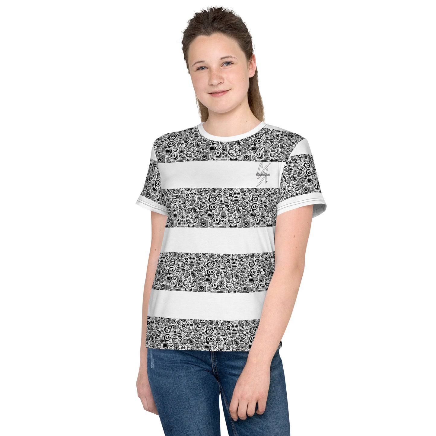 CKco- "Striped up" Youth crew neck t-shirt