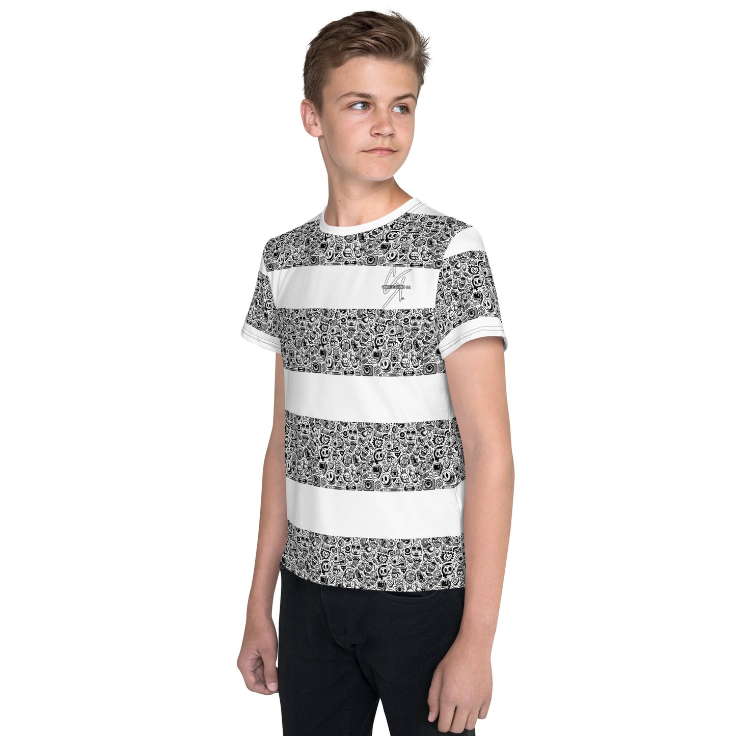 CKco- "Striped up" Youth crew neck t-shirt