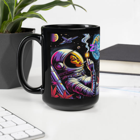 Concrete Kulture Co "Zaza" Black Glossy Mug